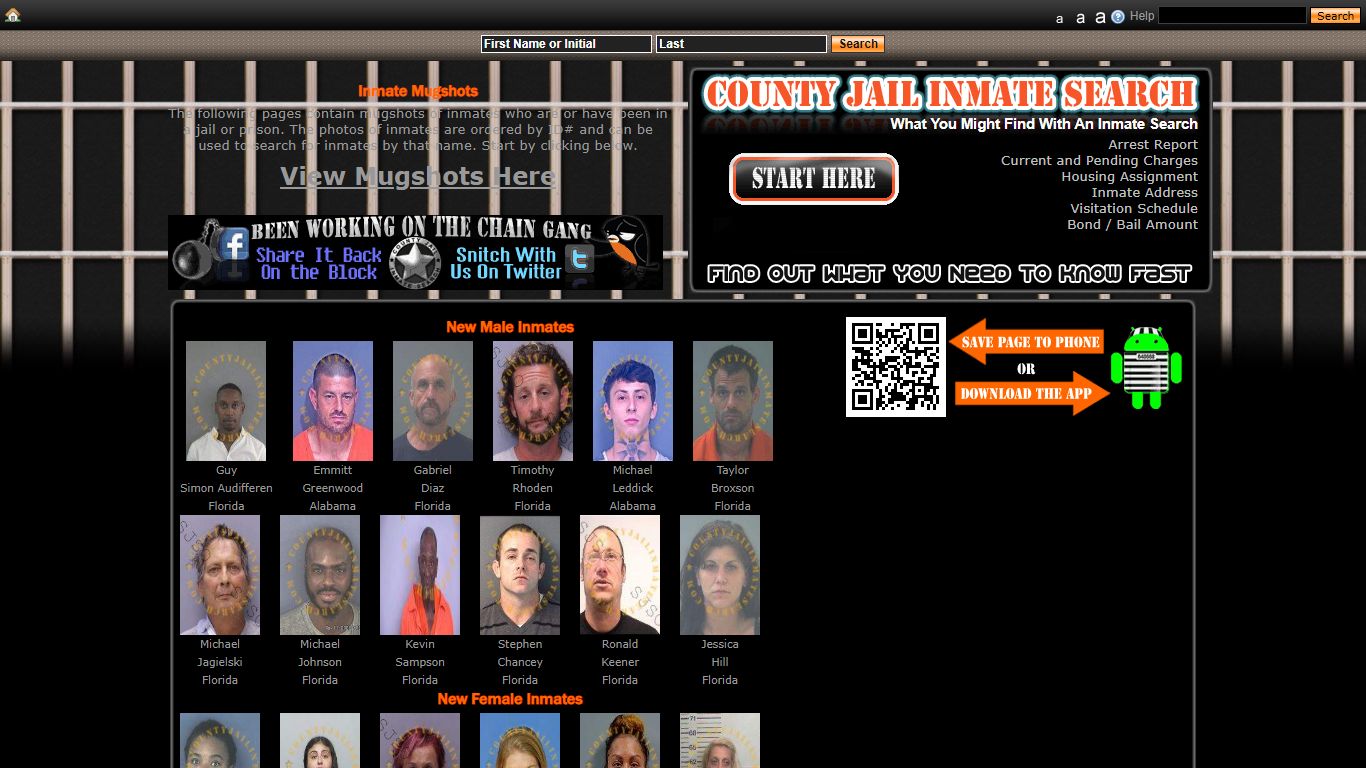 Recent Arrest Mugshots And Inmate Search